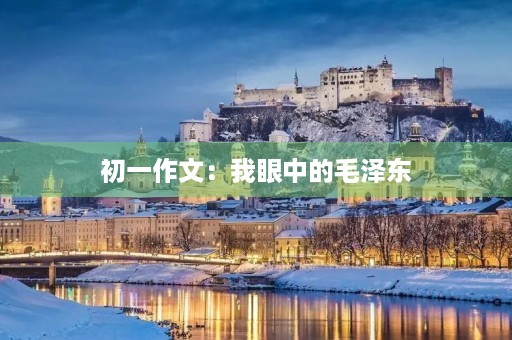 初一作文:我眼中的毛泽东 初一作文:我眼中的毛泽东