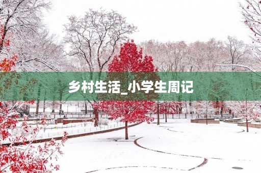乡村生活_小学生周记