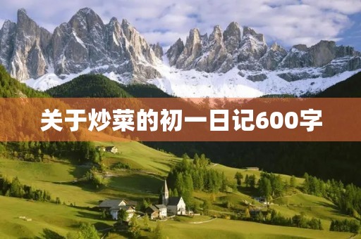 关于炒菜的初一日记600字 关于炒菜的初一日记600字