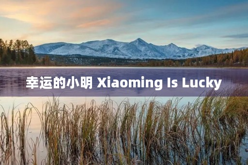幸运的小明 Xiaoming Is Lucky 幸运的小明 Xiaoming Is Lucky