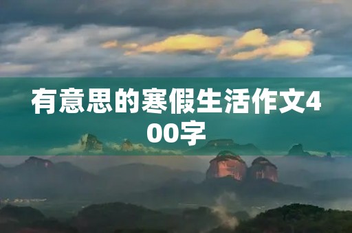 有意思的寒假生活作文400字