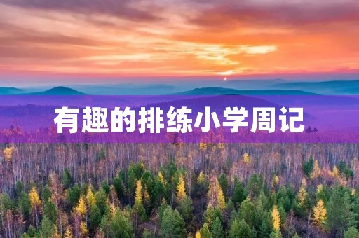 有趣的排练小学周记 有趣的排练小学周记