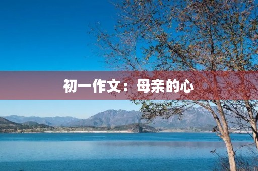 初一作文:母亲的心 初一作文:母亲的心