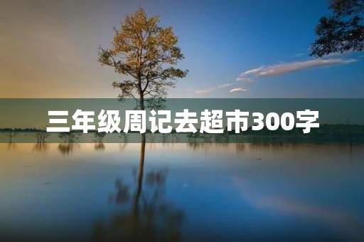 三年级周记去超市300字