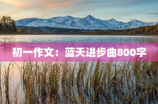 初一作文:蓝天进步曲800字 初一作文:蓝天进步曲800字