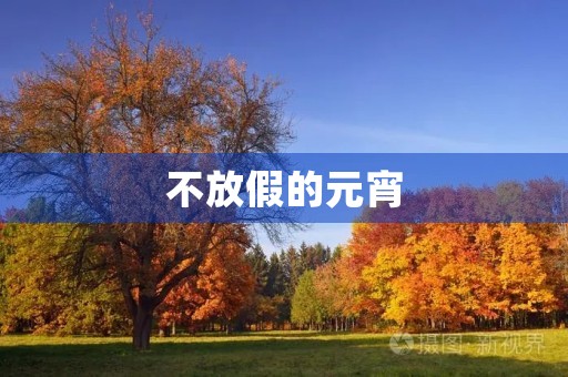 不放假的元宵