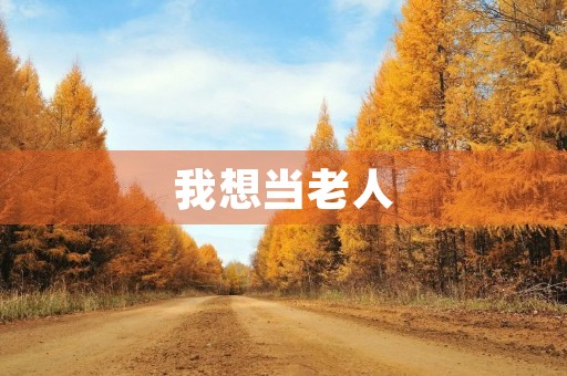 我想当老人 我想当老人