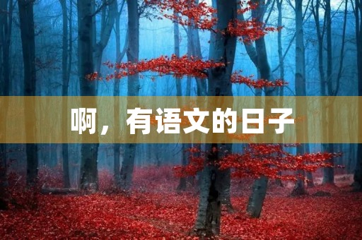 啊，有语文的日子