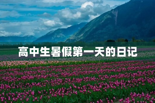 高中生暑假第一天的日记