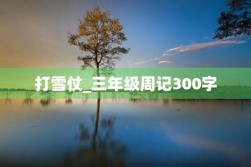 打雪仗_三年级周记300字 打雪仗_三年级周记300字