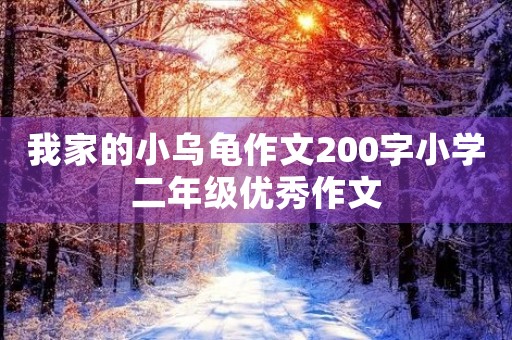 我家的小乌龟作文200字小学二年级优秀作文 我家的小乌龟作文200字小学二年级优秀作文