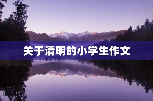 关于清明的小学生作文