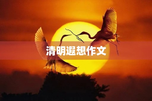 清明遐想作文
