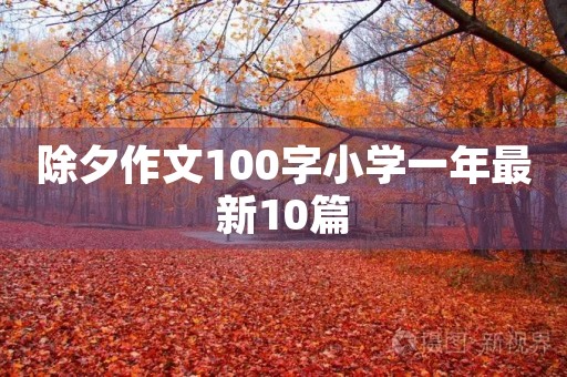 除夕作文100字小学一年最新10篇 除夕作文100字小学一年最新10篇