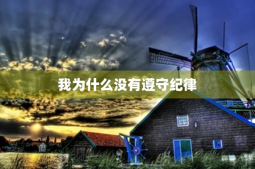 我为什么没有遵守纪律 我为什么没有遵守纪律