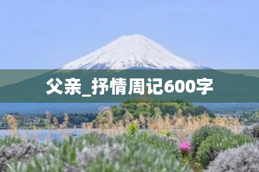 父亲_抒情周记600字 父亲_抒情周记600字