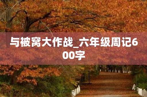 与被窝大作战_六年级周记600字 与被窝大作战_六年级周记600字