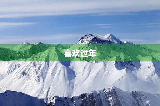 喜欢过年