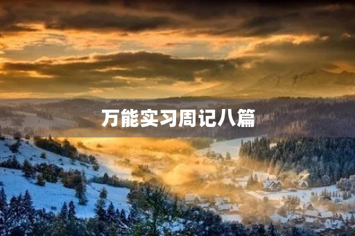 万能实习周记八篇