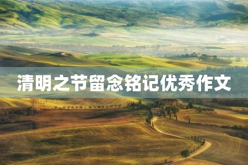 清明之节留念铭记优秀作文 清明之节留念铭记优秀作文