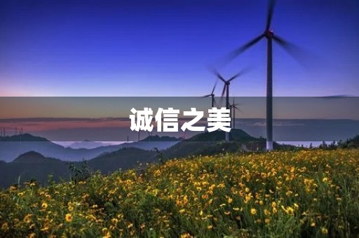 诚信之美