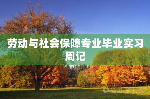 劳动与社会保障专业毕业实习周记 劳动与社会保障专业毕业实习周记