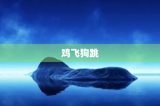 鸡飞狗跳 鸡飞狗跳