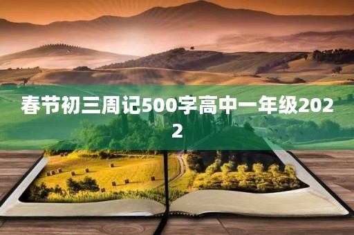春节初三周记500字高中一年级2022 春节初三周记500字高中一年级2022
