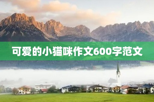 可爱的小猫咪作文600字范文