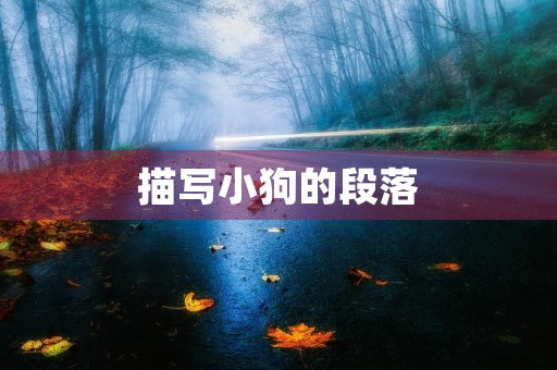 描写小狗的段落 描写小狗的段落
