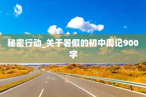 秘密行动_关于暑假的初中周记900字