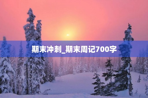 期末冲刺_期末周记700字 期末冲刺_期末周记700字