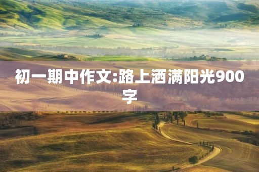 初一期中作文:路上洒满阳光900字
