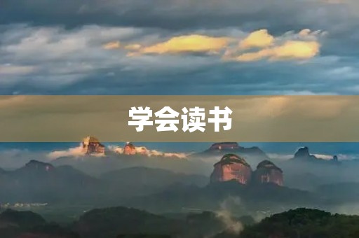 学会读书
