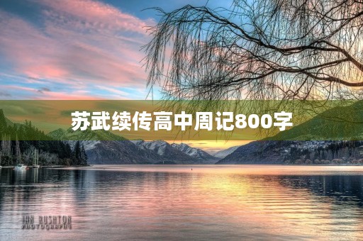 苏武续传高中周记800字 苏武续传高中周记800字