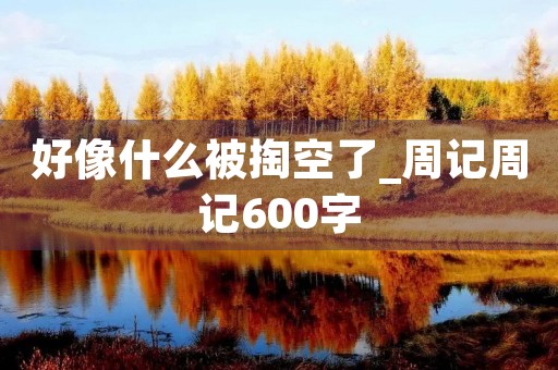 好像什么被掏空了_周记周记600字 好像什么被掏空了_周记周记600字