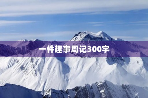 一件趣事周记300字 一件趣事周记300字