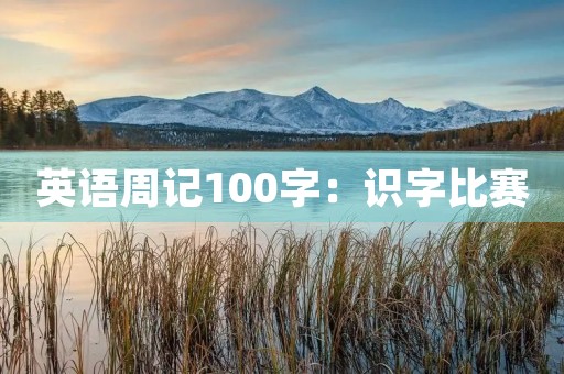 英语周记100字：识字比赛