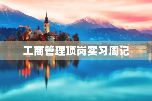 工商管理顶岗实习周记 工商管理顶岗实习周记