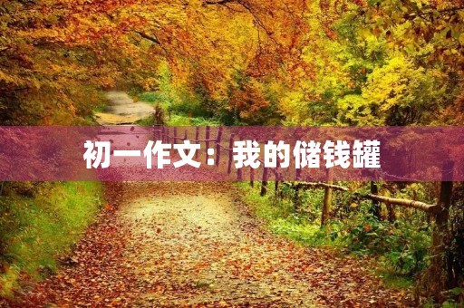 初一作文：我的储钱罐