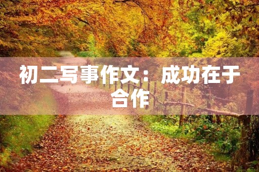 初二写事作文：成功在于合作