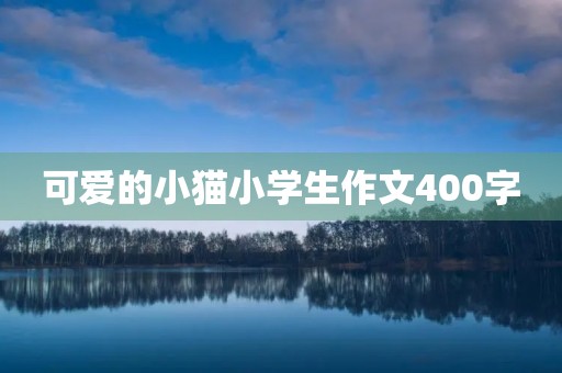 可爱的小猫小学生作文400字