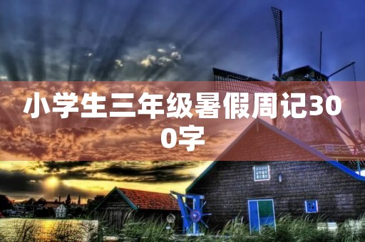 小学生三年级暑假周记300字