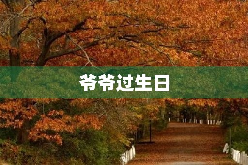 爷爷过生日 爷爷过生日