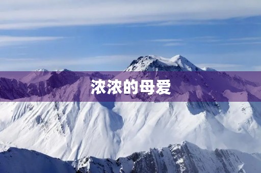 浓浓的母爱