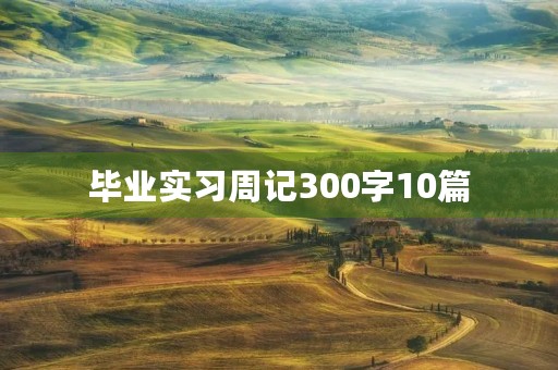 毕业实习周记300字10篇