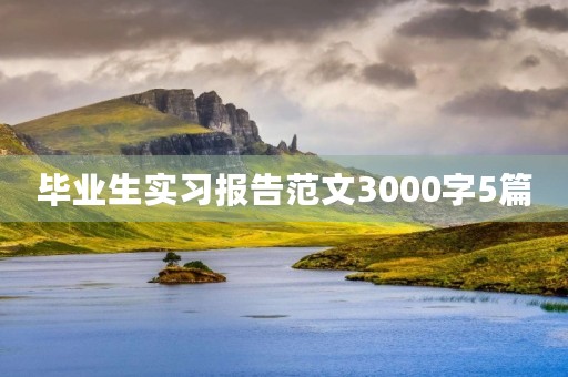 毕业生实习报告范文3000字5篇
