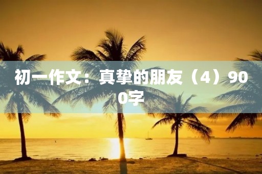 初一作文：真挚的朋友（4）900字