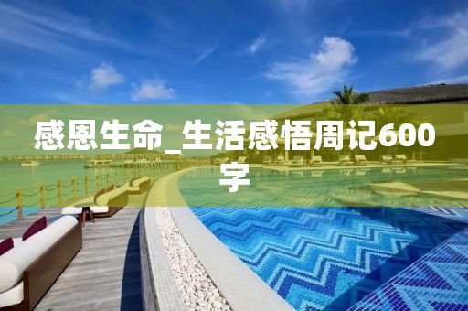 感恩生命_生活感悟周记600字