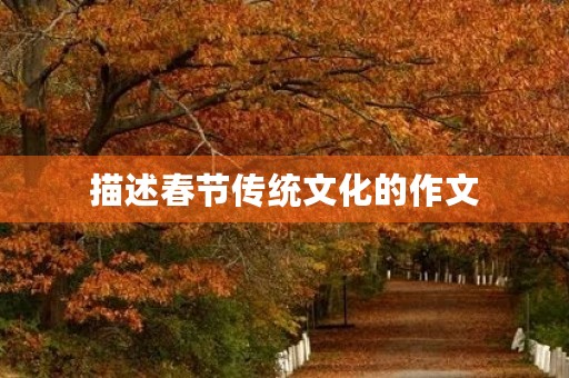 描述春节传统文化的作文 描述春节传统文化的作文
